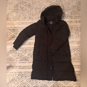 BCBGeneration Black Long Puffer Jacket